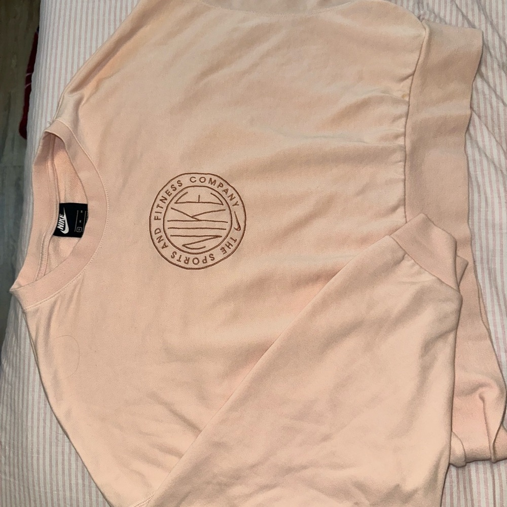 Nike Pink Oversized Crew Neck Sweatshirt
